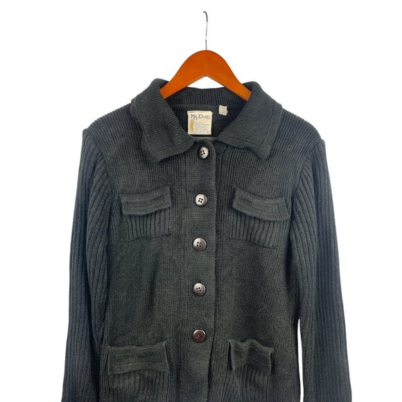 Women’s Vintage Ms. Doris Black Cardigan Sweater With Pockets Size S - Picture 3 of 5